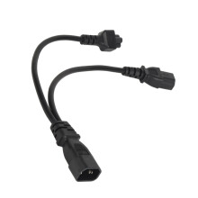 Y-Splitter-Kabel IEC320 C14 zu C13+C5, 32cm, 10A