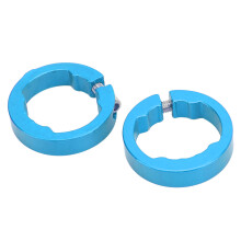 2 piezas de agarres Lock-On para bicicleta de aleación de aluminio azul 22.2mm