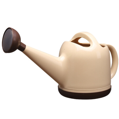 Regadera de plástico beige de 4 L con boquilla rociadora 1