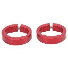 2 piezas de puños para bicicleta de aleación de aluminio rojo, de 22.2 mm, con abrazaderas