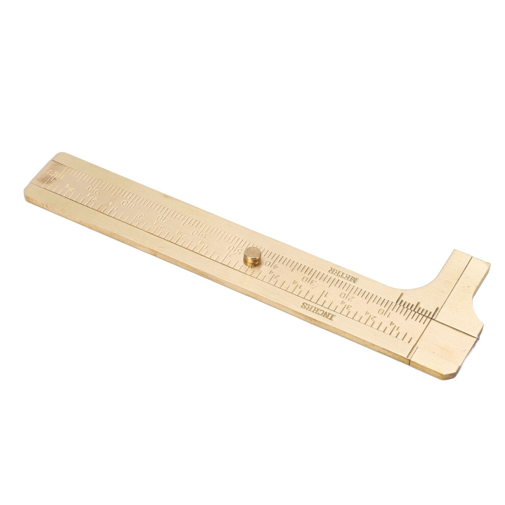 Vernier Caliper Brass Metric Inch Dual Scales Retro Style Measuring Tool For Repair 100Mm Scale 5061321234968
