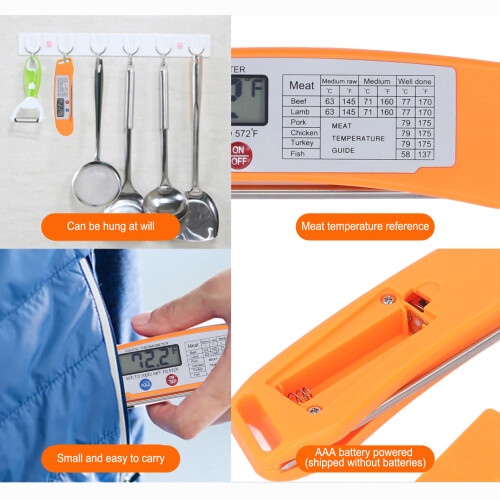 TS 89 Termómetro plegable naranja -50 C a 300 C 2