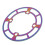 Protector de cadena de aluminio 104BCD 32T-36T multicolor 16