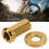 Tuerca de pinza de freno M6 x 15mm 0.59in Oro Titanio 15