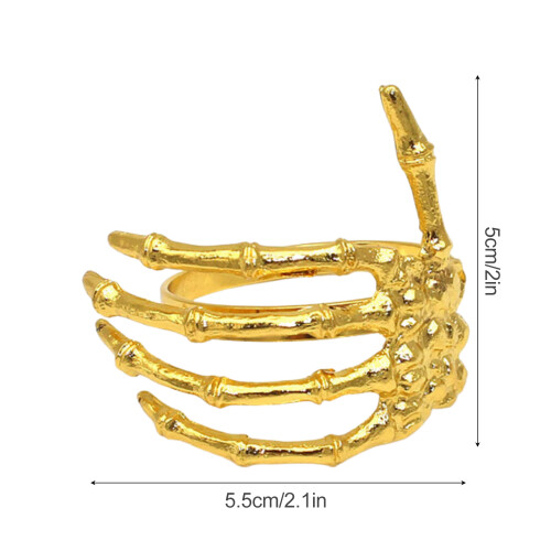 Anillo para servilletas Fantasma de aleación,5,55cm,90g,Oro/Plata 1