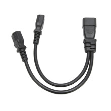IEC320 C14 auf Dual-C15-Kabel, 10 A 250 V, 12,6 Zoll