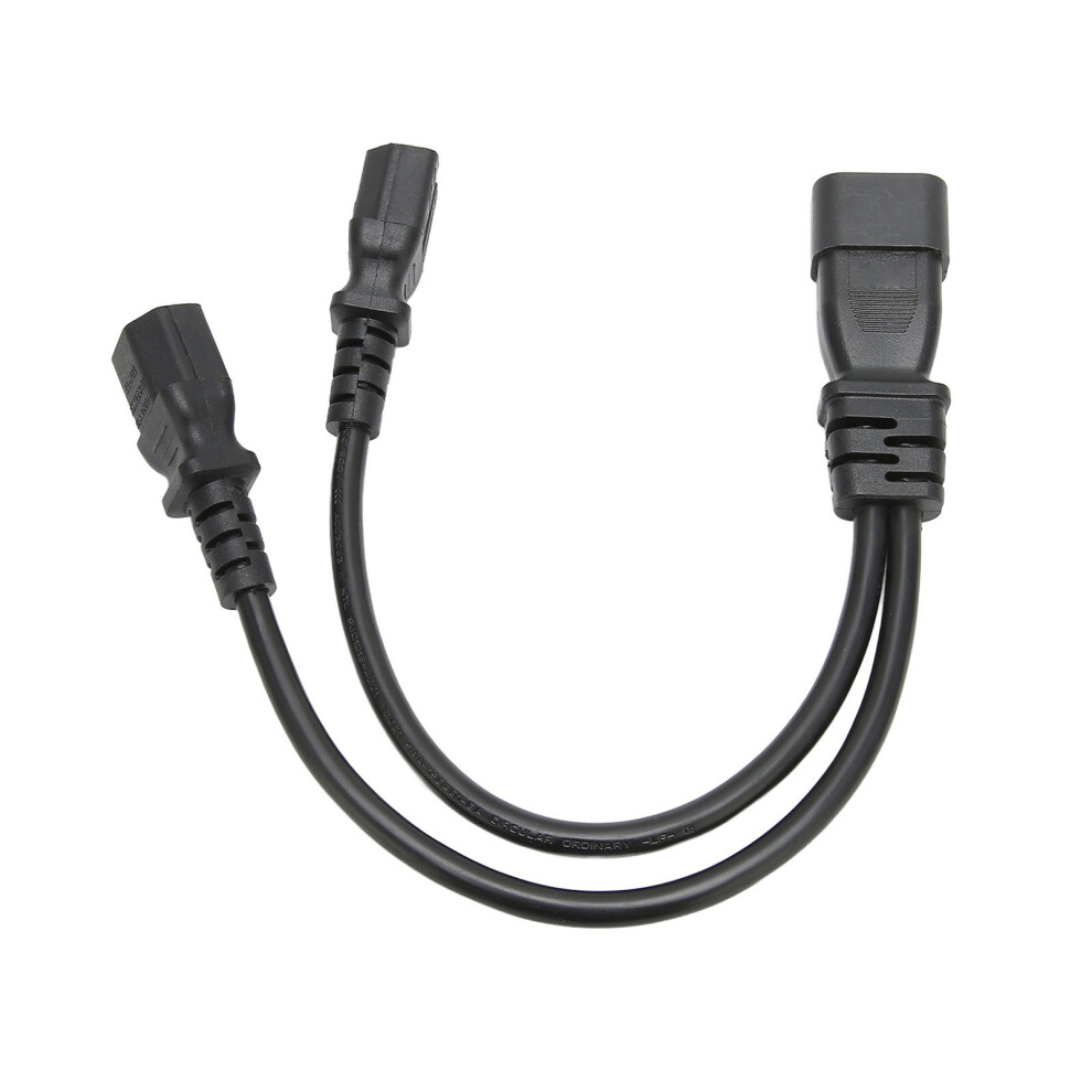 Iec320 C14 To Dual C15 Cord Male To Female Safe Power Splitter Cable For Desk Lamp Printer Projector 100Â250V 12.6In 3121321237658