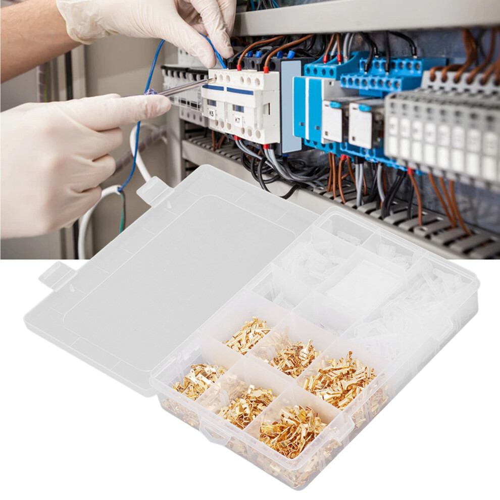 900 Pcs Set Male Female Spade Terminal 2.8Mm 4.8Mm 6.3Mm Insulated Wire Crimp Connectors With Insulating Sleeves Kit 7681321238797