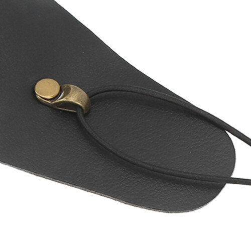 Protector de la mano para arco de cuero PU ajustable negro 2