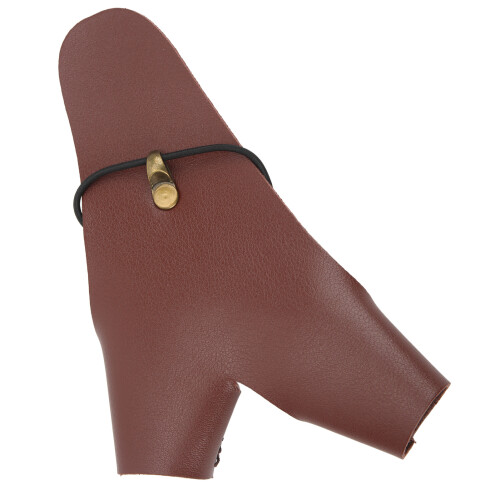 Guardamanos de arco de cuero PU ajustable - Marrón 1