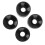 4 Stück PU-Skateboardrollen 60x45mm Leise Schwarz 4