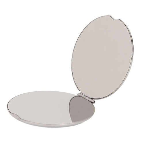 Espejo de bolsillo plegable de acero inoxidable de doble cara 1