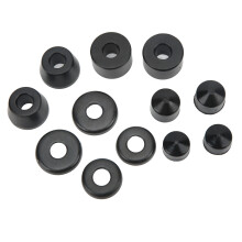 Amortiguador de impactos para longboard PU negro, alta resiliencia, a prueba de golpes, almohadilla para patineta