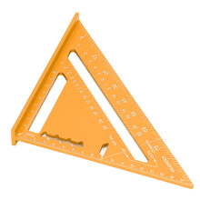Goldfarbenes Dreieck aus Aluminiumlegierung – Schreiner-Dreieck, 18,5  26 cm