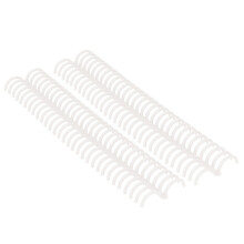 10 Stück Binderrücken, Durchmesser 22 mm, 30 Löcher, transparent