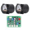 2PCS VU Meter Panel Warm Back Light Recording Audio Level Amplifier Driver Board with Cable 16