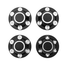 4 piezas 32mm/13mm tapacubos negros AXIAL 1/6 SCX6 JLU