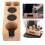 Tamper-Halter aus Buche mit 5 Löchern und Matte 14