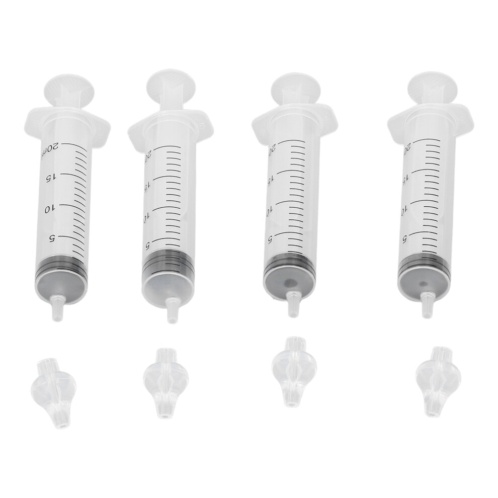 4pcs 20ml Baby Nasal Aspirator Syringe Professional Portable Versatility Infant Nose Irrigator