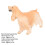 Figurita de Cocker Spaniel PL127-1543 plástico amarillo 8