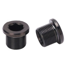 Tornillo de biela de aleación de titanio M15 x 12mm negro 2 piezas