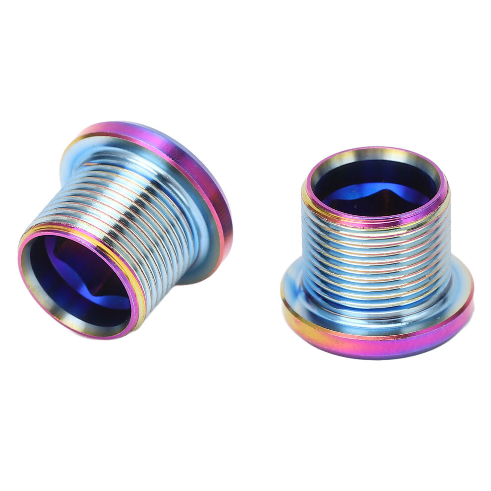 Bike Crank Screw Rust Proof Metal Chain Wheel Nut Bike Crankset Arm Fixing Screw For Road Bikes 2Pcs Colorful 4621321247927
