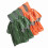 4er-Pack Regenponchos 100x125 cm Armeegrün/Orange 1