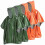 4er-Pack Regenponchos 100x125 cm Armeegrün/Orange 3