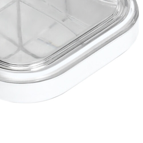 Tragbare Mini-Pillendose Klein Transparent Weiß 2