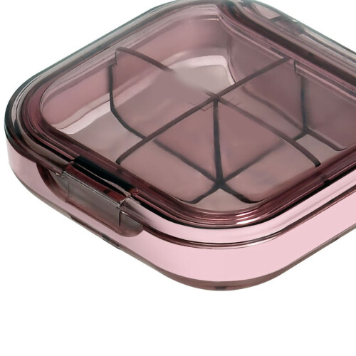 Mini estuche para pastillas rosa transparente 7.1oz 2