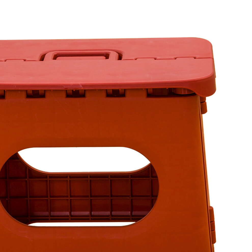 Folding Step Stool Portable Strong Space Saving Plastic Footstool For Adults And Kids Vintage Red 9431321250071