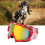 Motorradbrille PC-Schaumstoff roter Rahmen rote Linse 14
