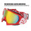 Motorradbrille PC-Schaumstoff roter Rahmen rote Linse 6