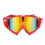 Motorradbrille PC-Schaumstoff roter Rahmen rote Linse 16