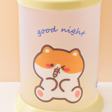 Shiba Inu porta bolígrafos redondo plegable PP organizador