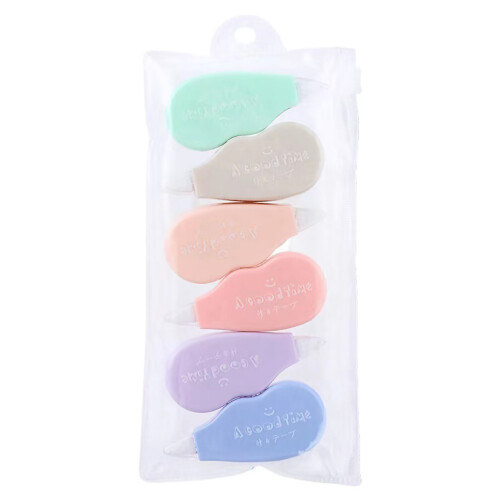6 piezas de cinta correctora de 5 mm Morandi White Out Tape 1