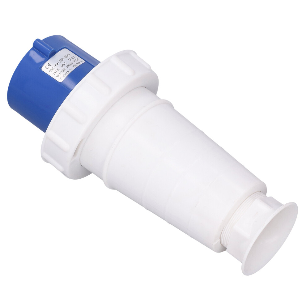 3 Pin Industrial Plug Ip67 Waterproof Electrical Power Connector Pp Shell 220Â250V 63A 8161321251143