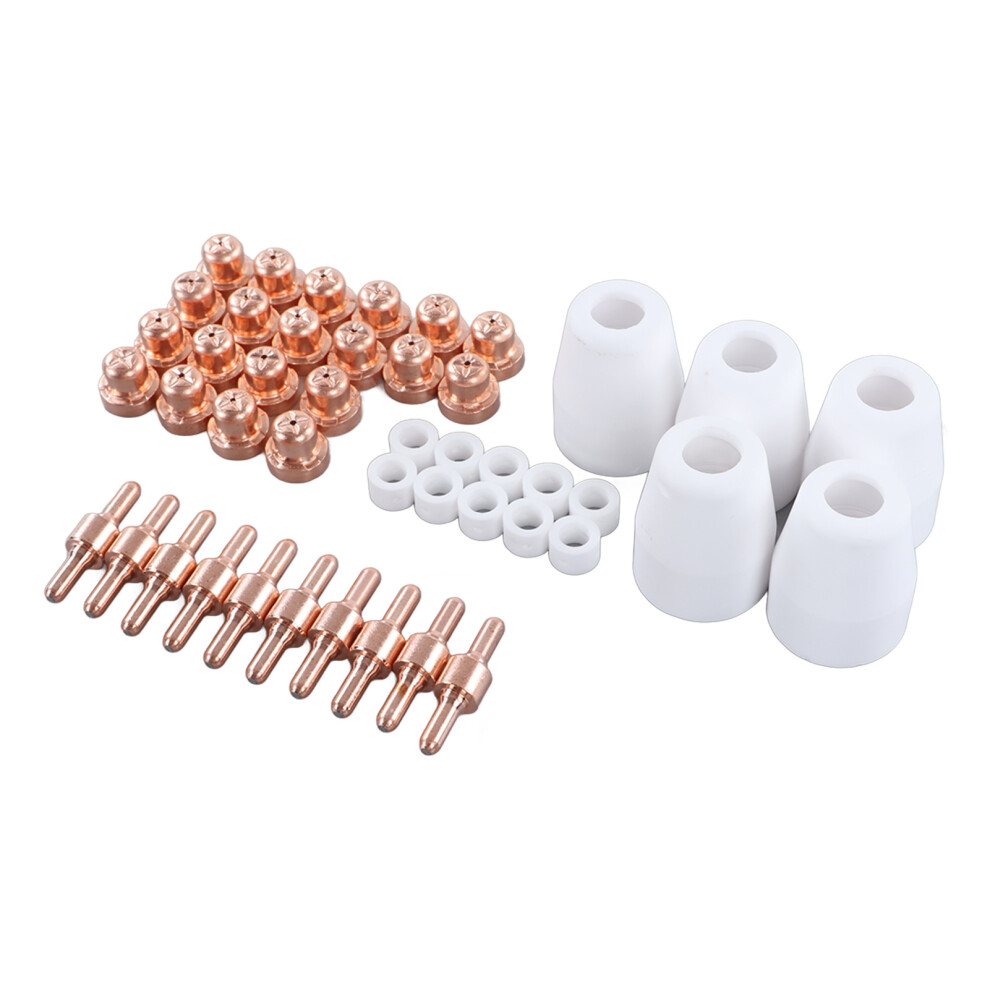 45Pcs Plasma Consumables For Lg40 Pt31 Cut35 Cut40 Cut50 With Cutter Torch Nozzle Shield 8411321251125
