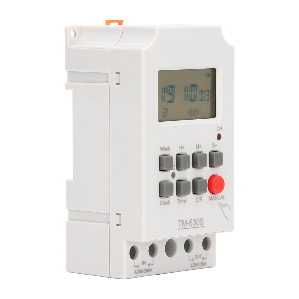 Second Setting Digital Timer Switch Abs 7 Day Programmable Memory Backup Timing Switch Ac85â265V 30A 9481321251073
