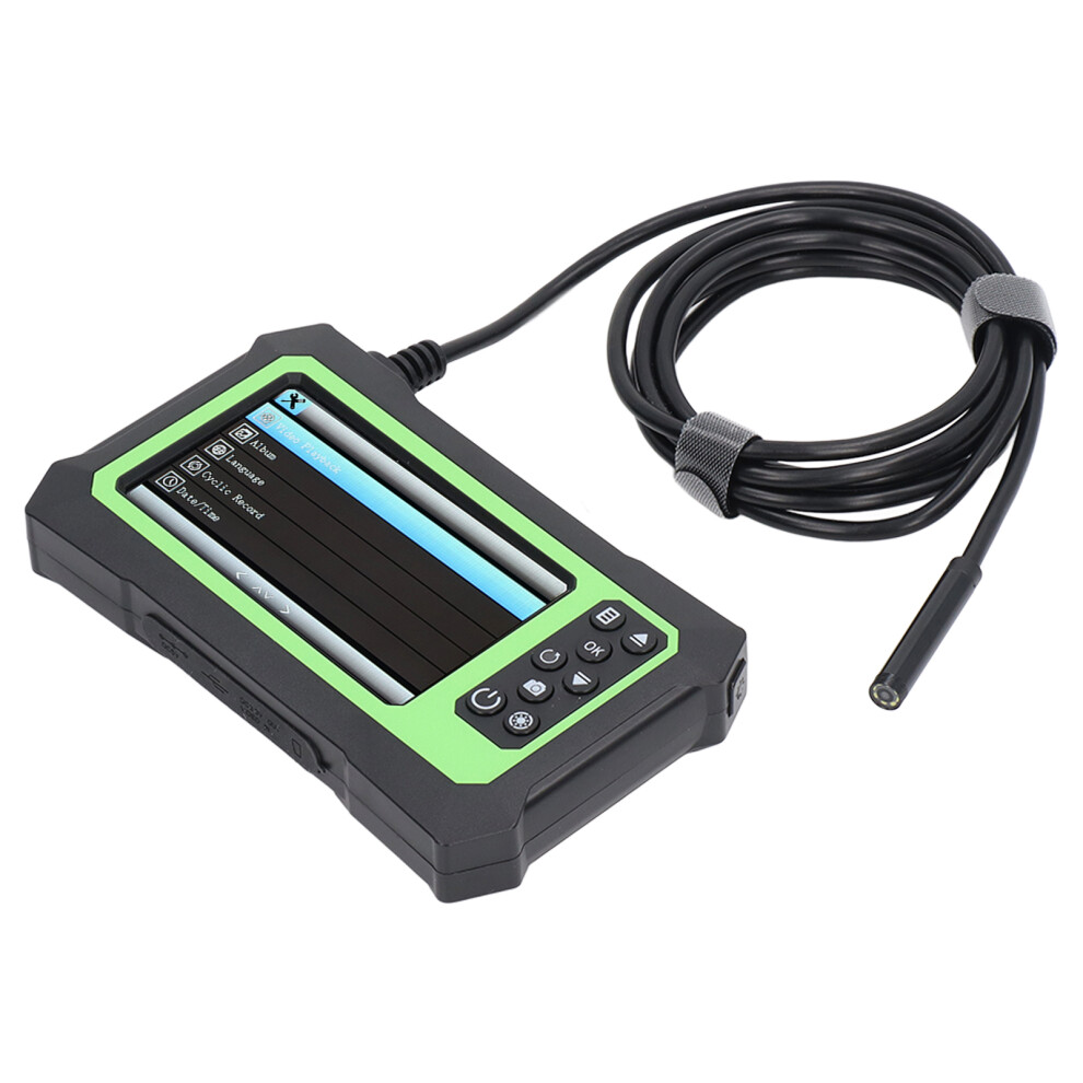 Endoscope 8Mm Lens 4.3In Lcd Screen Borescope Camera Ip67 Waterproof For Inspection 5M / 16.4Ft Green 9321321251430