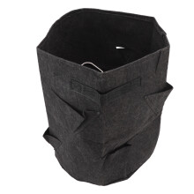 Bolsa de cultivo transpirable con 8 agujeros contenedor de jardín reutilizable para hortalizas 25L azul