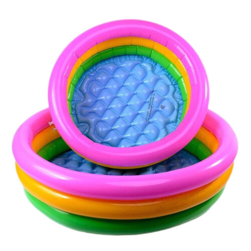 Piscina para bebé arcoíris 60-90-120 cm inflable de PVC 2