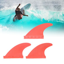 3 Stück Rote PVC Thruster Surfboard Finnen für Longboard & Paddle