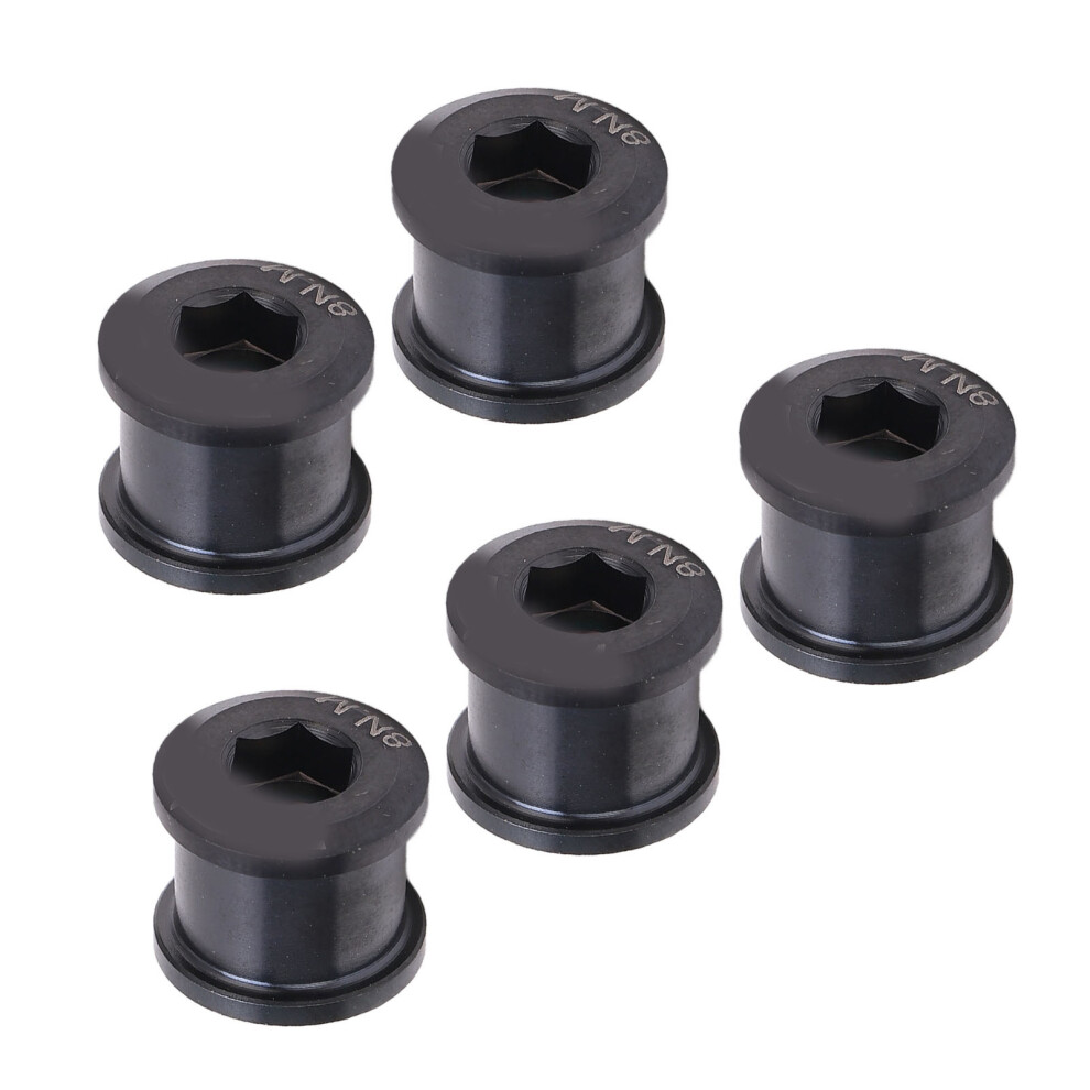5Pcs 6.5Mm Bike Single Chainring Screw Titanium Alloy Rust Protection Cycling Chainring Wheel Bolts For Small Wheel Bike Black 9311321253312