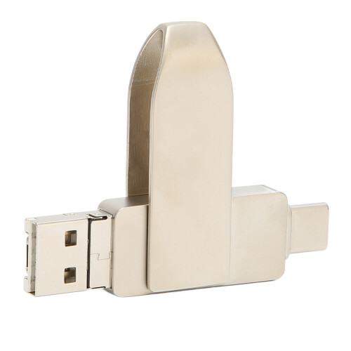 Pendrive OTG dual USB-C de 256GB, metal, USB-A 3.0 1