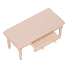 Puppenhaus-Tisch 1:12 Birkenholz 10,5 x 5 x 4,5 cm