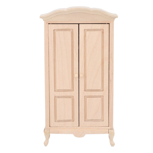 Armario para casa de muñecas de abedul, 16,294 cm, Cap: muñecas 1