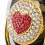Chupete con corazón de strass, 6-18 meses, negro 3