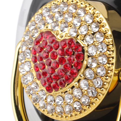 Chupete con corazón de strass, 6-18 meses, negro 2