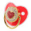 Herzförmiger Rhinestone-Schnuller 6-18 Monate Rot 1